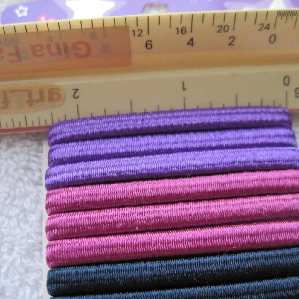 18 Goody Girls Ouchless Shiny Ponytail Hair Bands No Metal Elastic Ponytailers